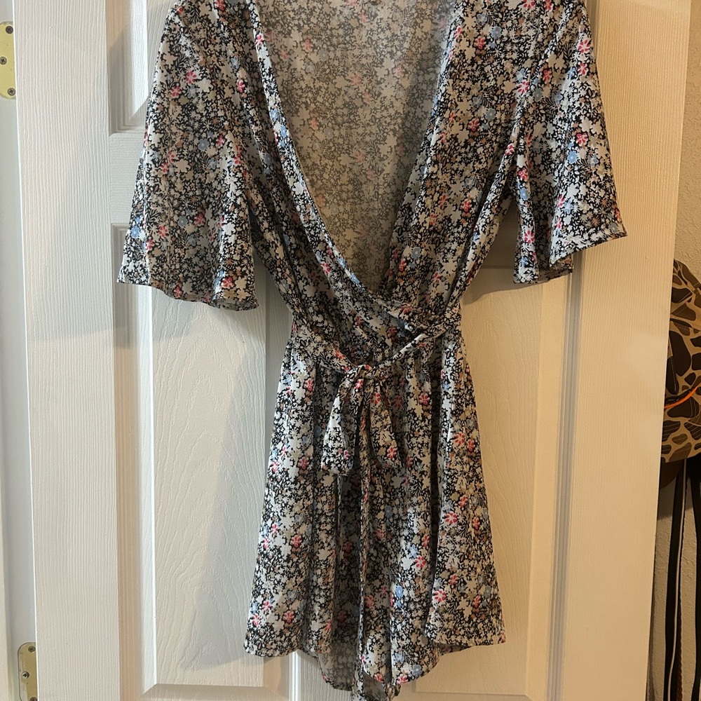 Floral Wrap Romper